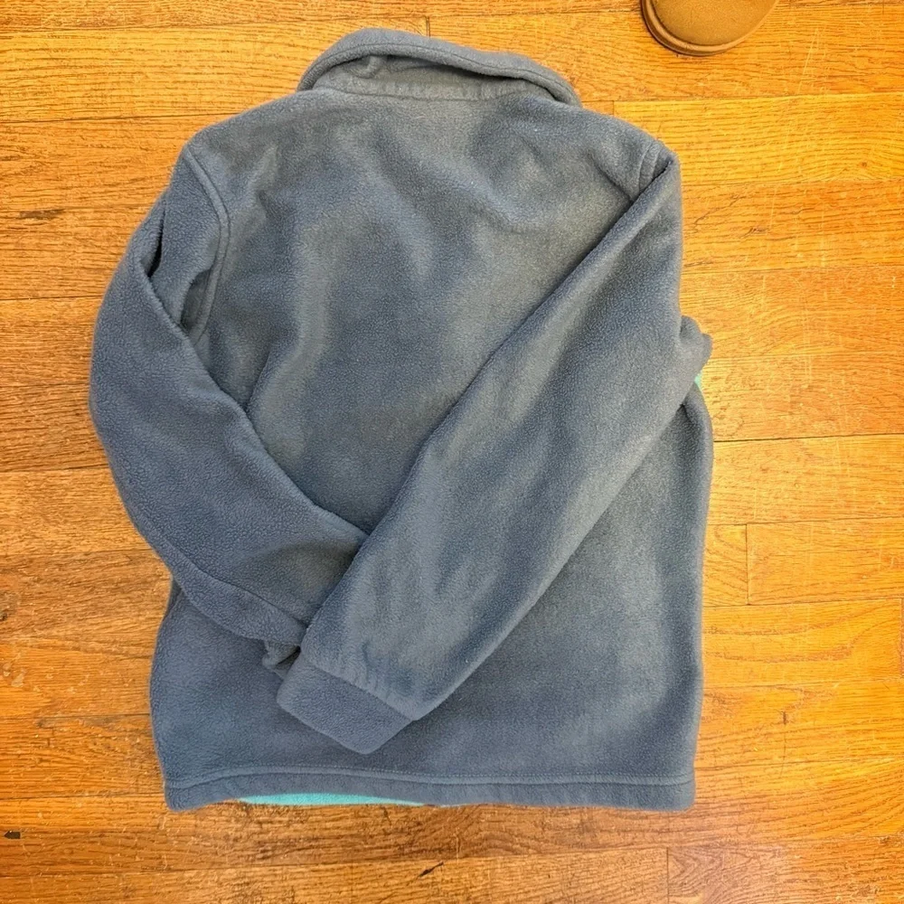 Columbia Youth XS Navy Teal Fleece Zip Jacket Lightweight Unisex Outdoor